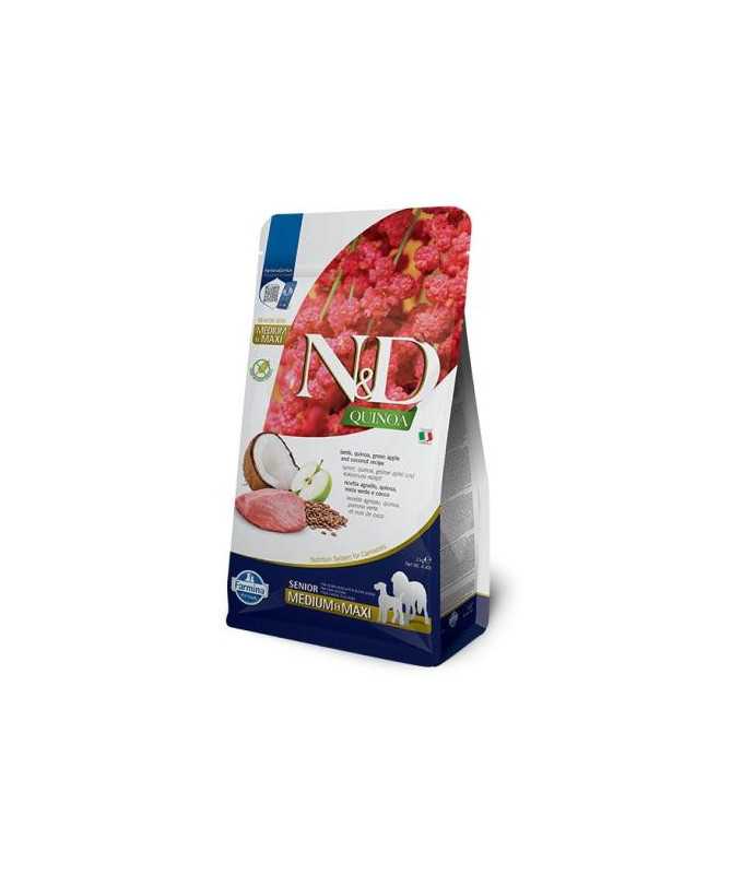 N&D QUINOA DOG SENIOR MEDIUM MAXI CORDERO 7KG