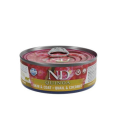 N&D QUINOA CAT SKIN COAT CODORNIZ 24X80G