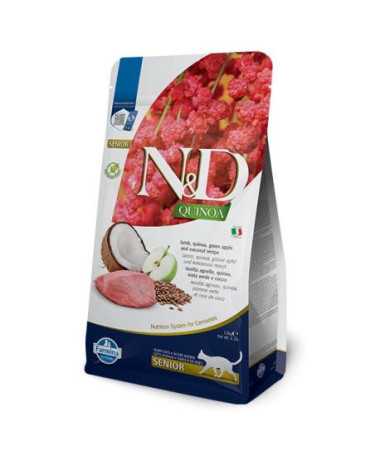 N&D QUINOA CAT SENIOR CORDERO 300G