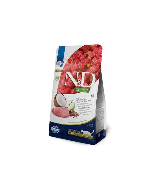 N&D QUINOA CAT SENIOR CORDERO 300G