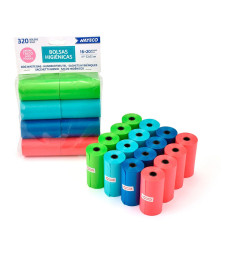 BOLSAS HIGIENICAS AROMA TALCO 16ROLLOS 20BOLSAS – foto del producto bolsas higienicas aroma